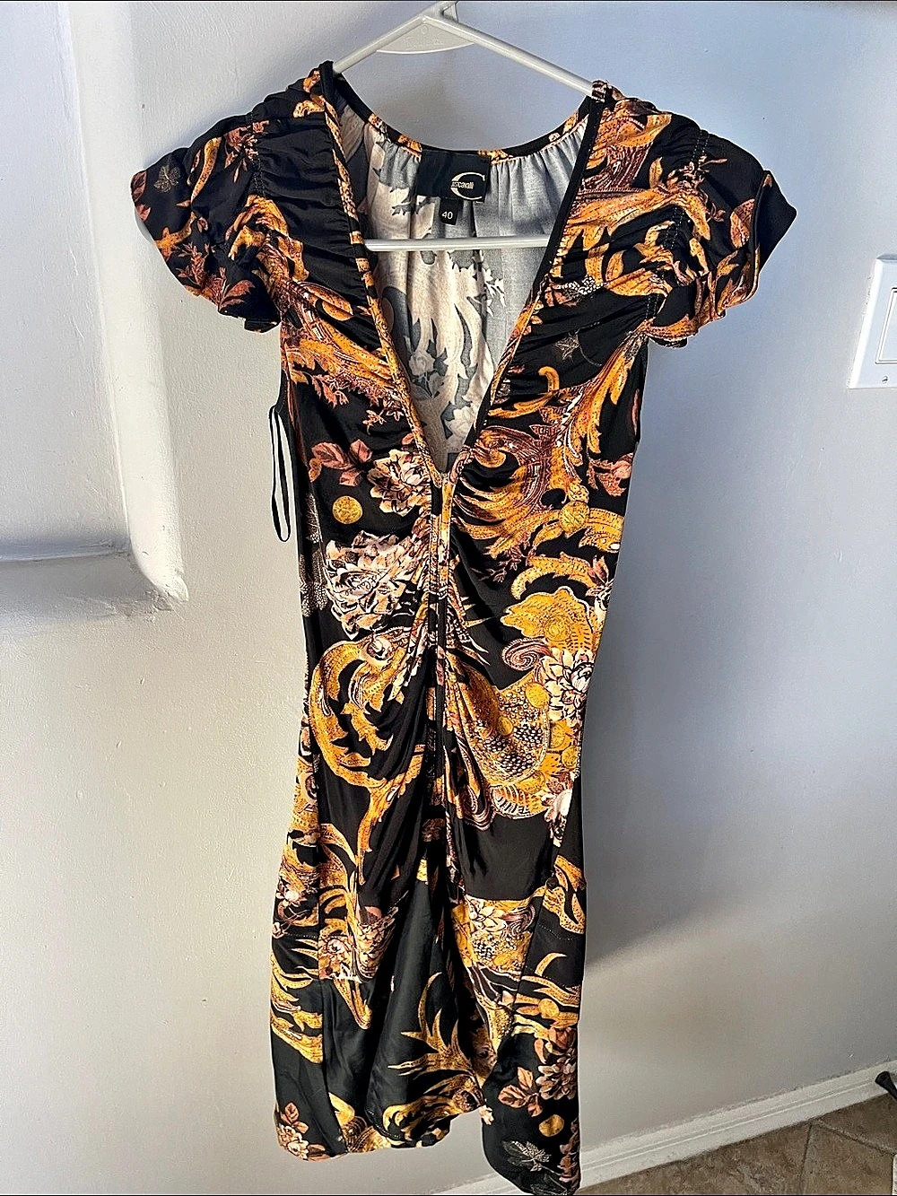 Just Cavalli Printed Maxi Dress Size 40 Like New